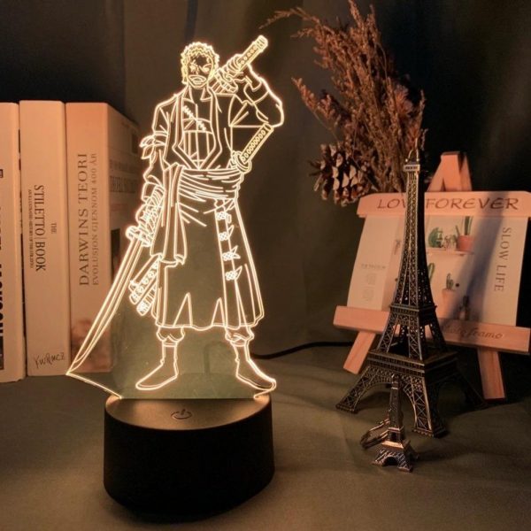 img 2 Roronoa Zoro Figure Led Night Light for Kids Bedroom Decoration Japanese Anime One Piece Nightlight Gift - Anime Lamp